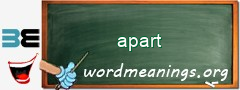 WordMeaning blackboard for apart